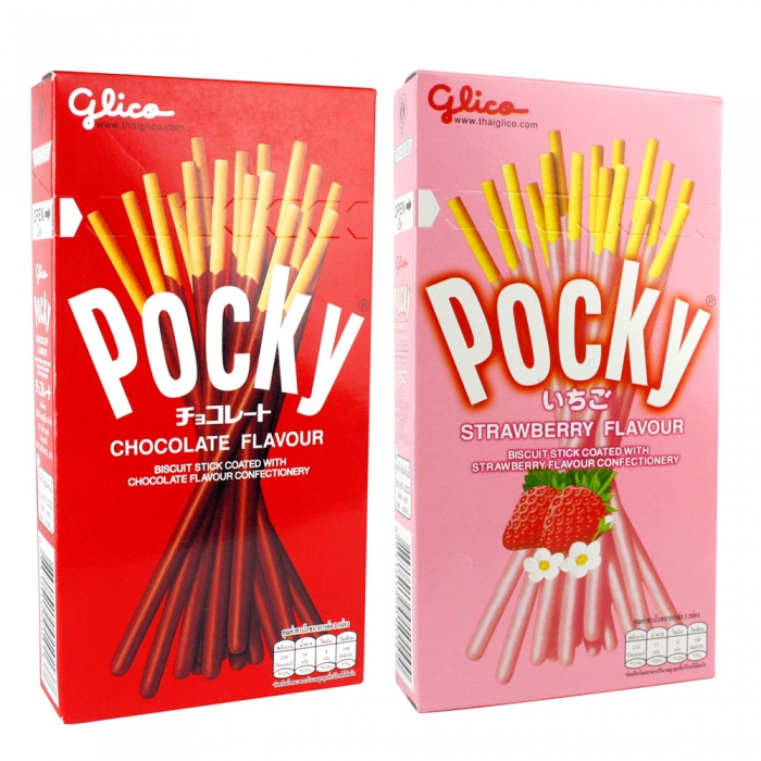 pocky-【草莓棒10入/果肉棒蓝莓10入】