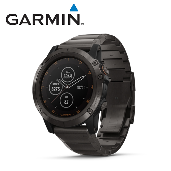 garmin fenix 5x plus 复合式心率腕表 石墨灰-钛