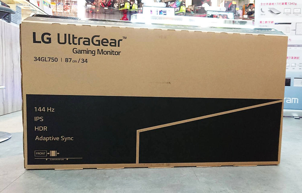 LG UltraGear 電競螢幕 34GL750-B 外箱