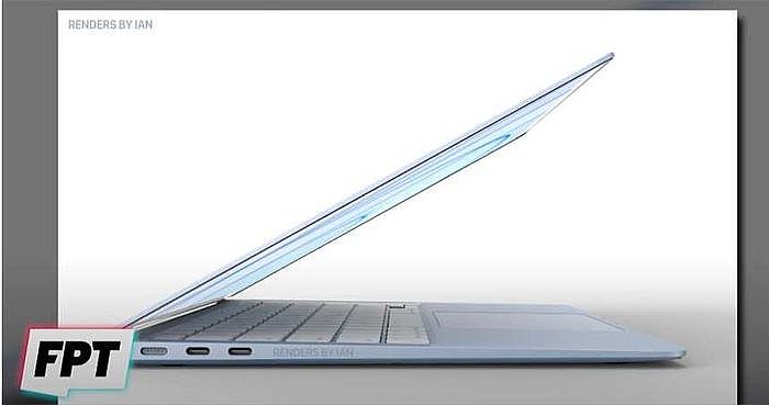 新款Macbook Air採用天藍色配色，磁吸充電埠也可能回歸。（圖／翻攝自Front Page Tech YouTube）
