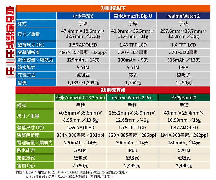 高CP值血氧穿戴款式比一比