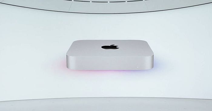 M1X Mac mini的機頂將改為玻璃材質，圖為M1 Mac mini。（圖／翻攝自Apple）