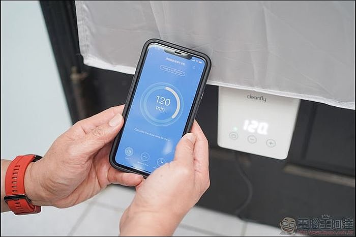 在乾衣期間能隨時開啟米家 App 確認剩餘時間