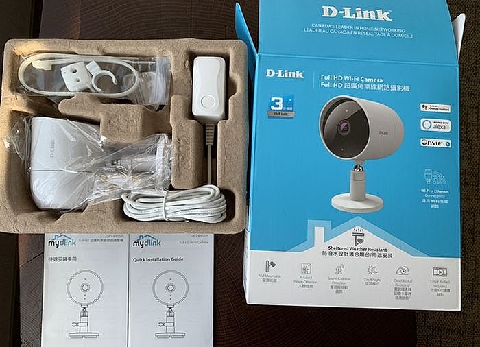 D-Link DCS-8302LH 防潑水AI超廣角攝影機開箱