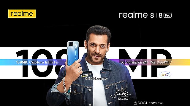 realme 8系列3/24印度發表 Pro版有1億畫素鏡頭