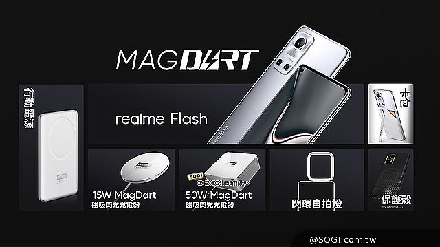 realme發表全球最快50W磁吸無線閃充 MagDart多樣化配件亮相