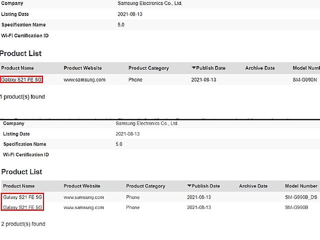 SAMSUNG S21 FE 5G取得藍牙認證 IG貼文疑洩外型設計