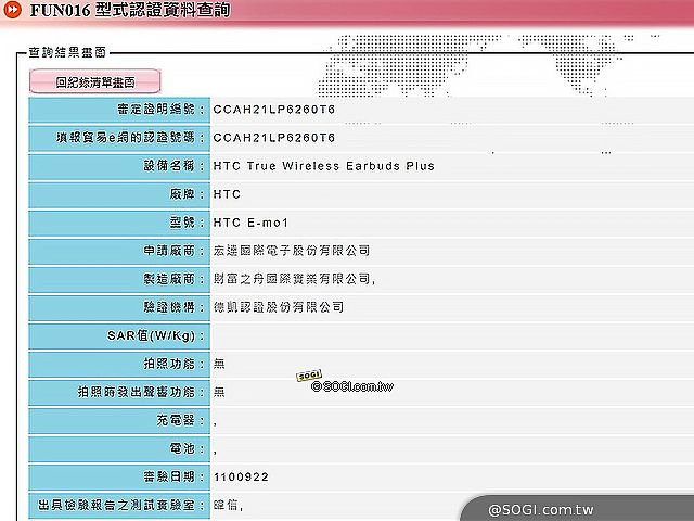 加入ANC主動降噪 HTC True Wireless Earbuds Plus耳機通過NCC