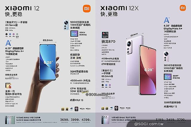 小米12、12 Pro與12X旗艦手機發表 MIUI 13穩定版1月底發送