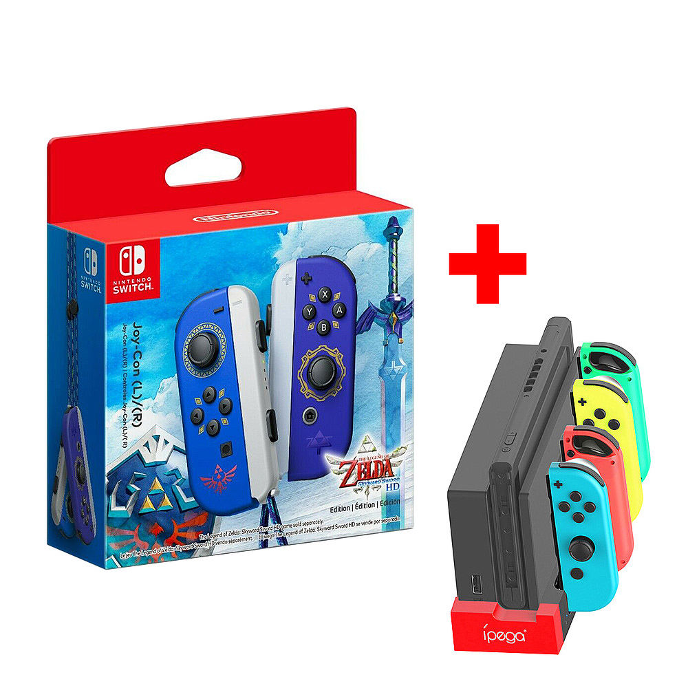 任天堂switch Joy Con左右控制器 薩爾達傳說禦天之劍特仕款 Mini控制器充電座 數位 相機 電玩 Myfone購物