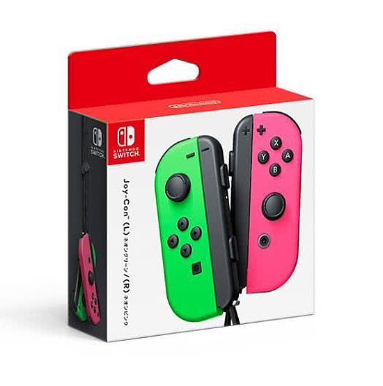 任天堂Switch Joy-Con左右控制器-綠色&粉紅+Joy Con Pro控制器充電座