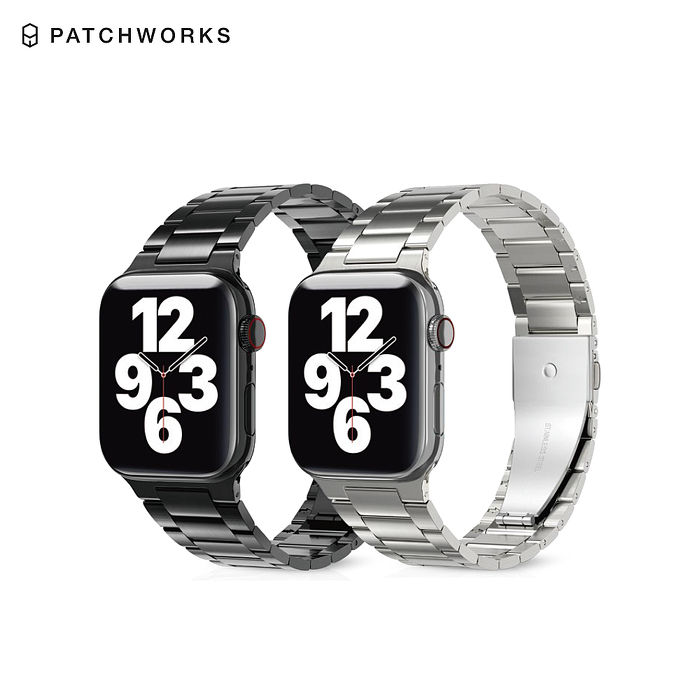 PATCHWORKS Apple Watch 不鏽鋼錶帶 49/45/44/42mm專用銀