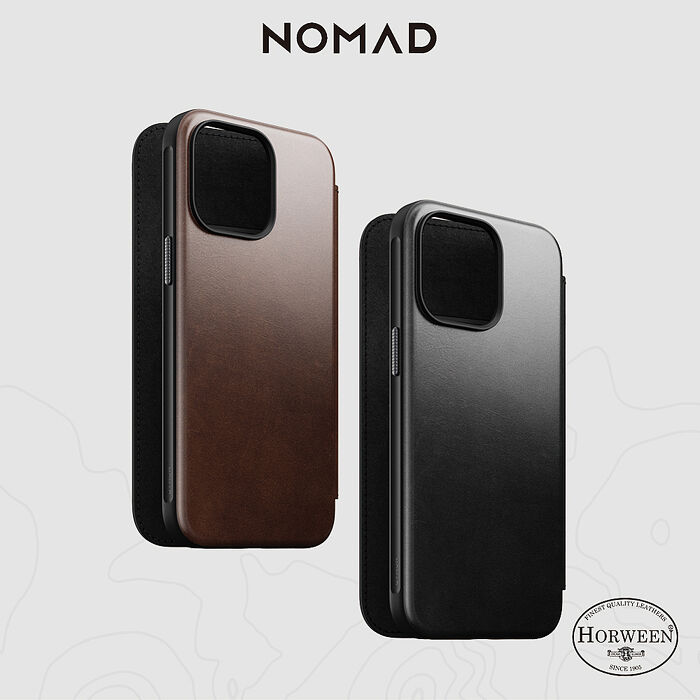 美國NOMAD 精選Horween皮革保護套-iPhone 15 Pro Max (6.7")棕色