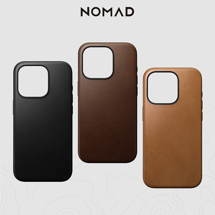 美國NOMAD 嚴選Classic皮革保護殼-iPhone 15 Pro (6.1")褐色