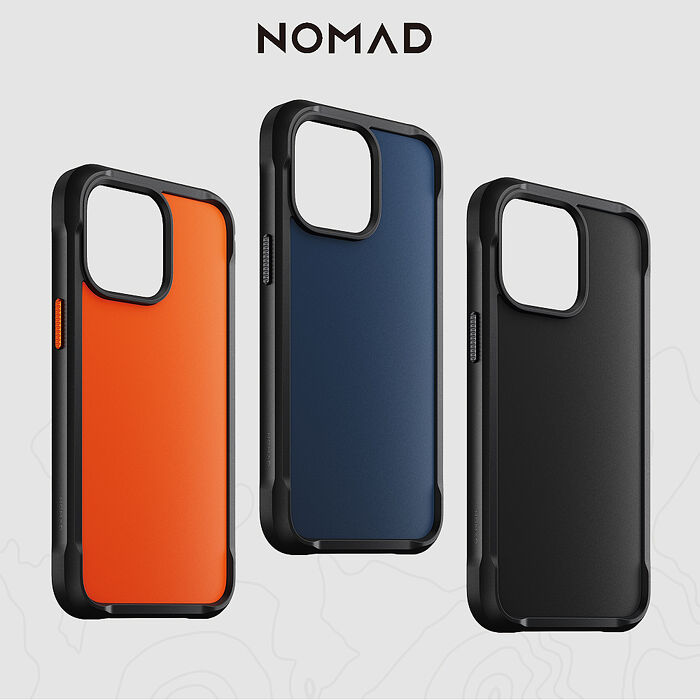 美國NOMAD 抗摔耐震保護殼-iPhone 15 Pro Max (6.7")藍色