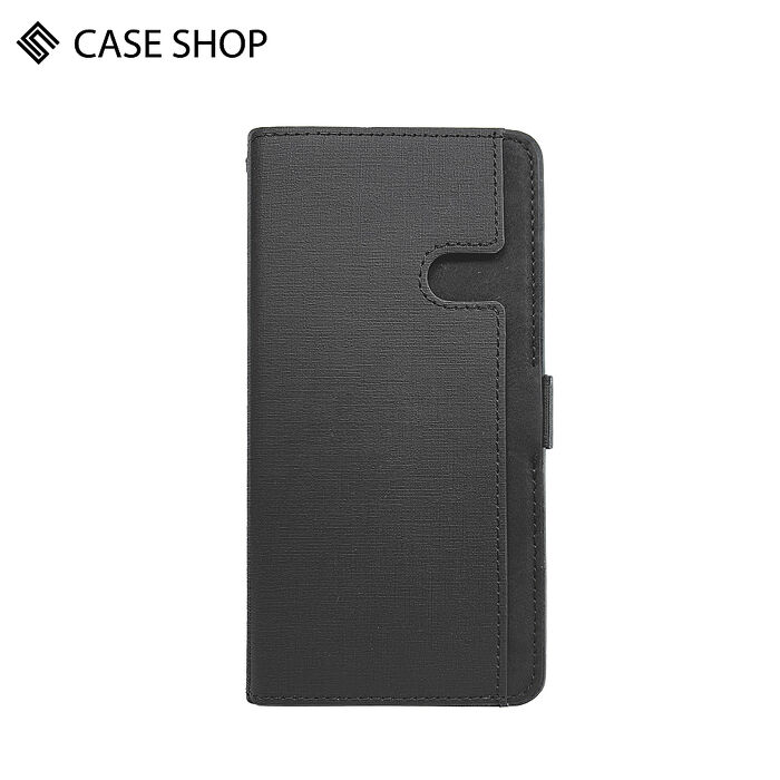 CASE SHOP Samsung S24 系列 前收納側掀皮套-黑S24