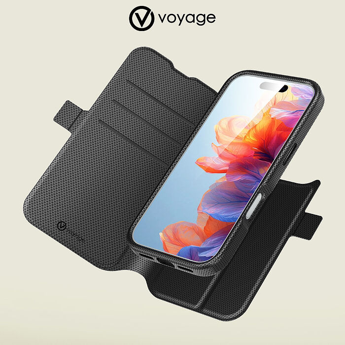VOYAGE iPhone 16/16Plus/16Pro/16Pro Max 2合1磁吸翻蓋皮套-黑iPhone 16 Pro
