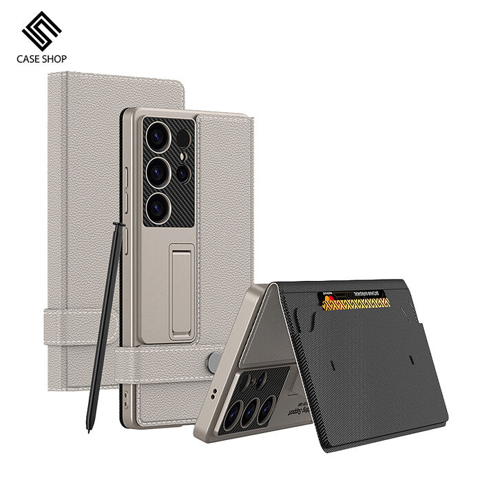 CASE SHOP Samsung S25 系列 支架站立側掀皮套-鈦灰25 Ultra