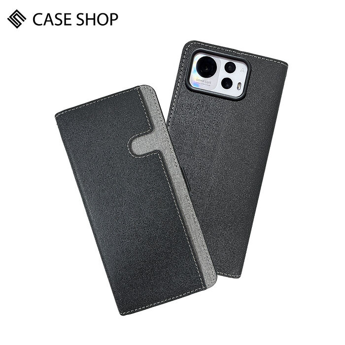 CASE SHOP ASUS Zenfone 12 Ultra 前收納側掀皮套-黑