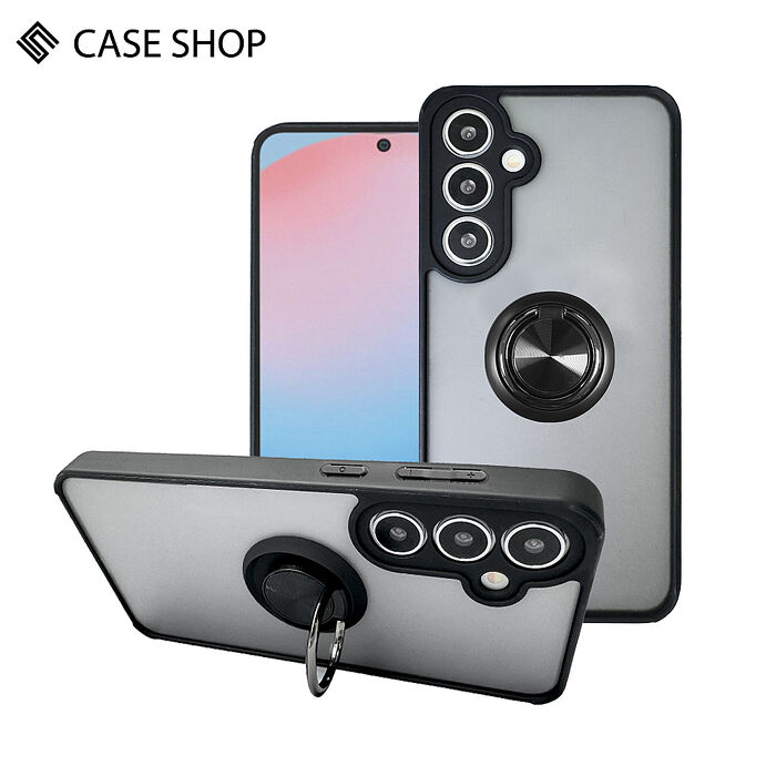 CASE SHOP 三星 A36 5G 指環支架站立保護殼-黑