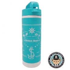 British Bear英國熊 彈蓋雙層水杯300ml