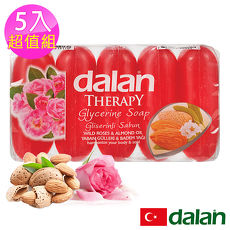 【土耳其dalan】野玫瑰甜杏仁保濕植物皂70g X5 超值組