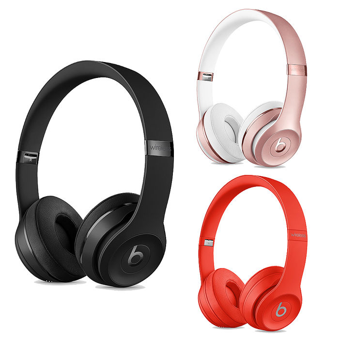 【Beats】Solo3 Wireless 頭戴式耳機(三色)紅