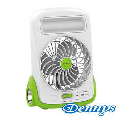 【Dennys】USB充電式LED燈5吋風扇FN-510