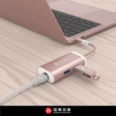 【亞果元素】CASA Hub eC301 Type-C to 乙太網路 / USB 3.1 三合一多功能集線器