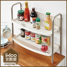 【ikloo】不鏽鋼廚房瓶罐架