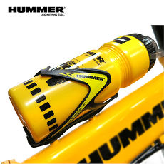 【HUMMER】悍馬原廠保冷運動型水壺+原廠環抱式水壺架黃
