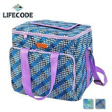 【LIFECODE】法頌肩背野餐保冰袋/保冷袋/保溫袋-2色可選