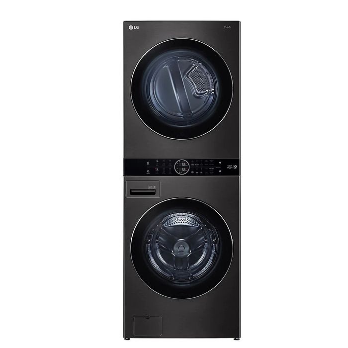 【結帳再享96折】LG樂金WashTower19公斤AI智控黑色洗衣塔洗乾衣機WD-S1916B