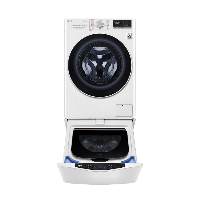 【智慧清潔】LG樂金滾筒洗脫烘9公斤+下層2公斤洗衣機WD-S90VDW-WT-SD201AHW