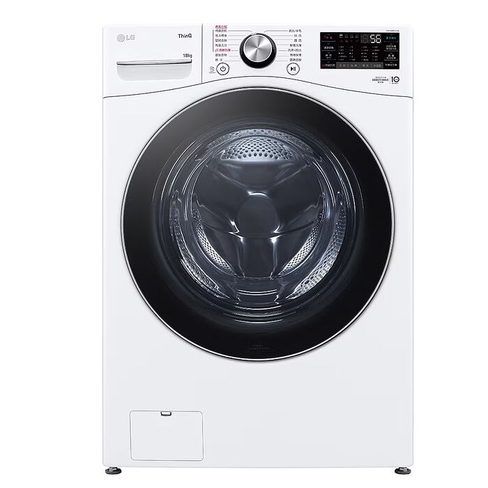 【智慧清潔】【結帳再享96折】LG樂金18公斤蒸洗脫滾筒洗衣機WD-S18VW
