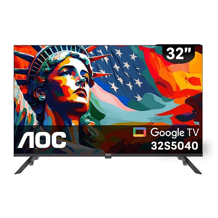 AOC美國32吋Google TV聯網液晶智慧顯示器32S5040(無安裝 商品純送到一樓)