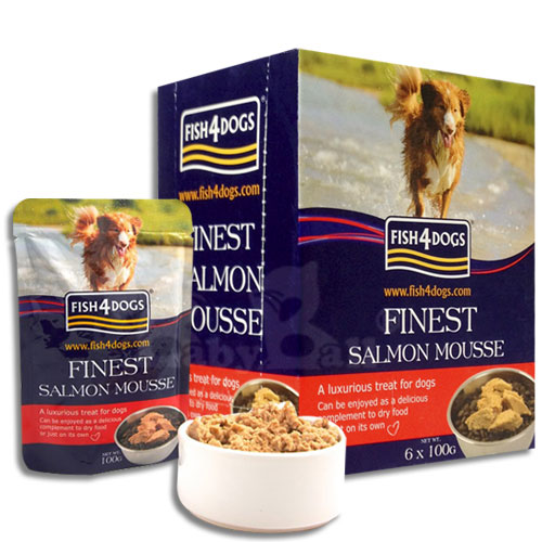 【海洋之星FISH4DOGS】海藻精華鮭魚慕斯 (犬用/1盒裝/100g*6入)