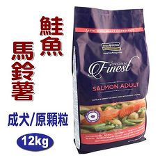 【海洋之星FISH4DOGS】鮭魚無麩質低敏配方(中大型成犬12kg / 原顆粒)