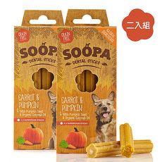 【Soopa舒趴】生機狗點心/潔牙棒系列-胡蘿蔔南瓜 100g / 2入組