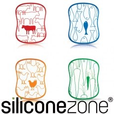【Siliconezone】施理康食材分類衛生調理切菜板(4入裝)