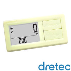 【dretec】小方塊3D加速卡洛里計步器-鵝黃