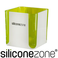 【Siliconezone】施理康520ml耐熱立方造型計量杯&計量匙-綠色