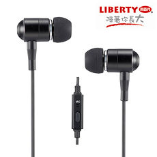 【LIBERTY利百代】旋風子彈-入耳式線控鋁合金耳機麥克風黑
