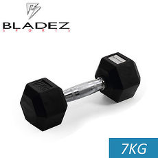 【Bladez】六角包膠啞鈴-7Kg