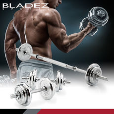 【BLADEZ】YD30電鍍20KG組合式長短槓/啞鈴組(16吋槓心)