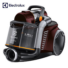 買就送【伊萊克斯Electrolux】臥式插電雙通道旋風鎖塵吸塵器 ZUF4303REM (夜殺)