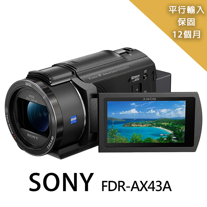 【SONY 索尼】FDR-AX43A Body單機身*(平行輸入)~送256G記憶卡副電座充包大腳架