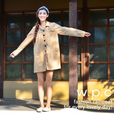 【w.p.c.】baby style。時尚雨衣/風衣(R1002)_卡其