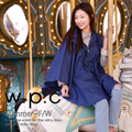 【w.p.c】垂墜斗篷款。時尚雨衣/風衣(R1004)_深藍點點