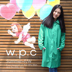 【w.p.c】率性修身款。時尚雨衣/風衣(R1039)_湖綠